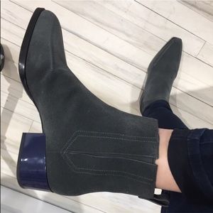 Phillip Lim Dark Grey Suede Booties